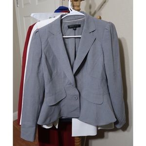 Anne Klein Gray Suit Blazer Size 6